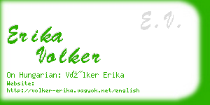 erika volker business card